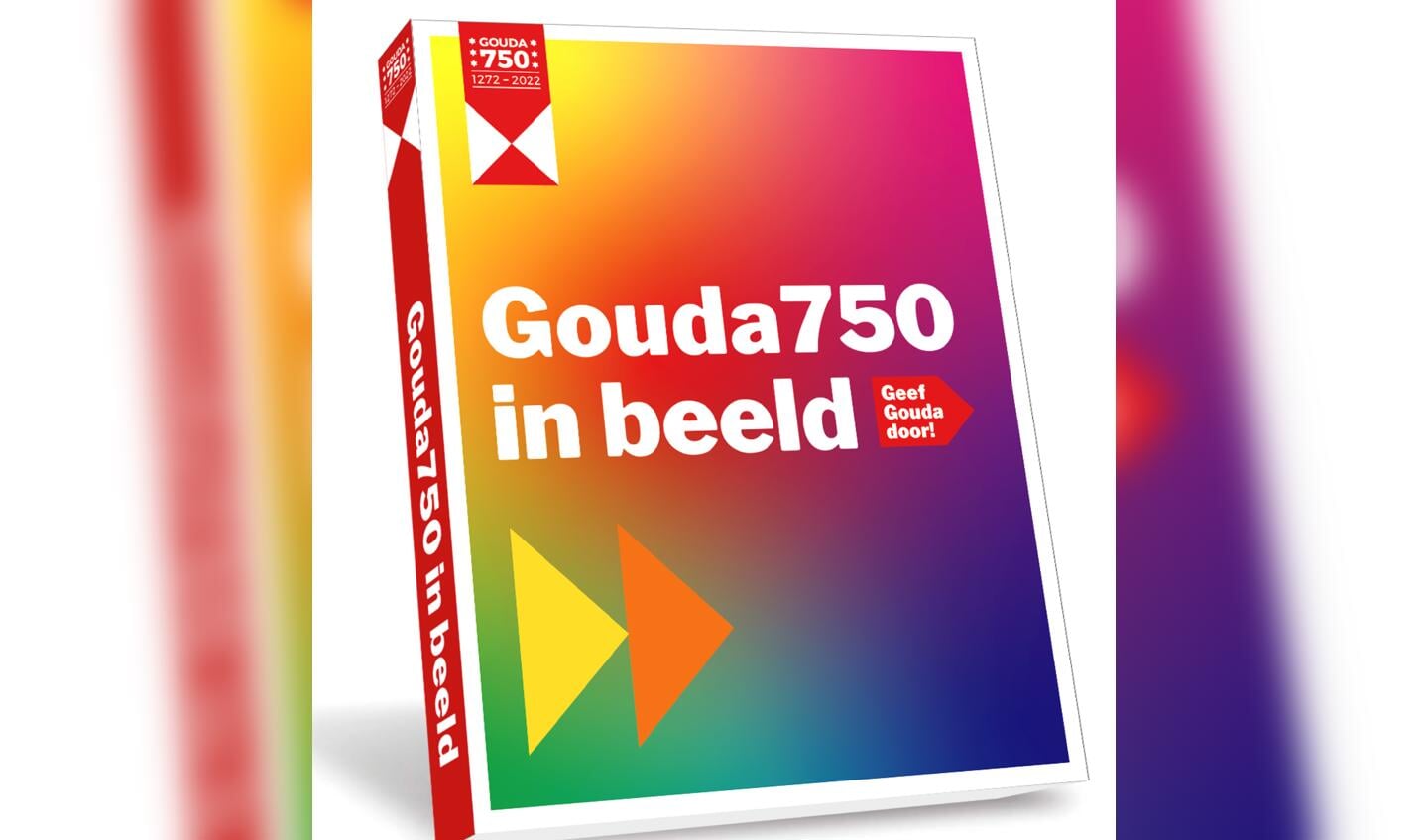 De cover van Gouda750 in beeld. 