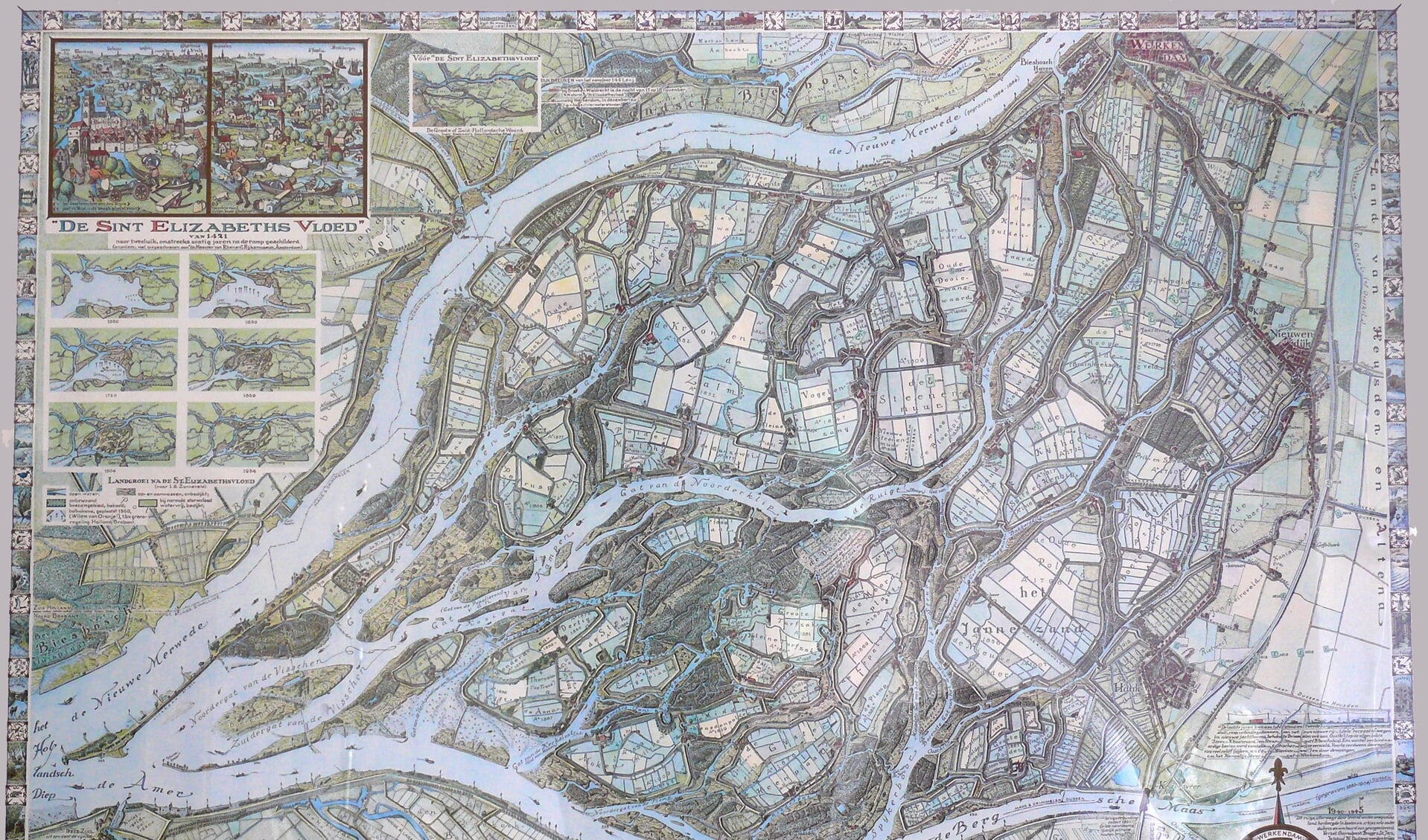 • De panoramakaart van de Biesbosch.