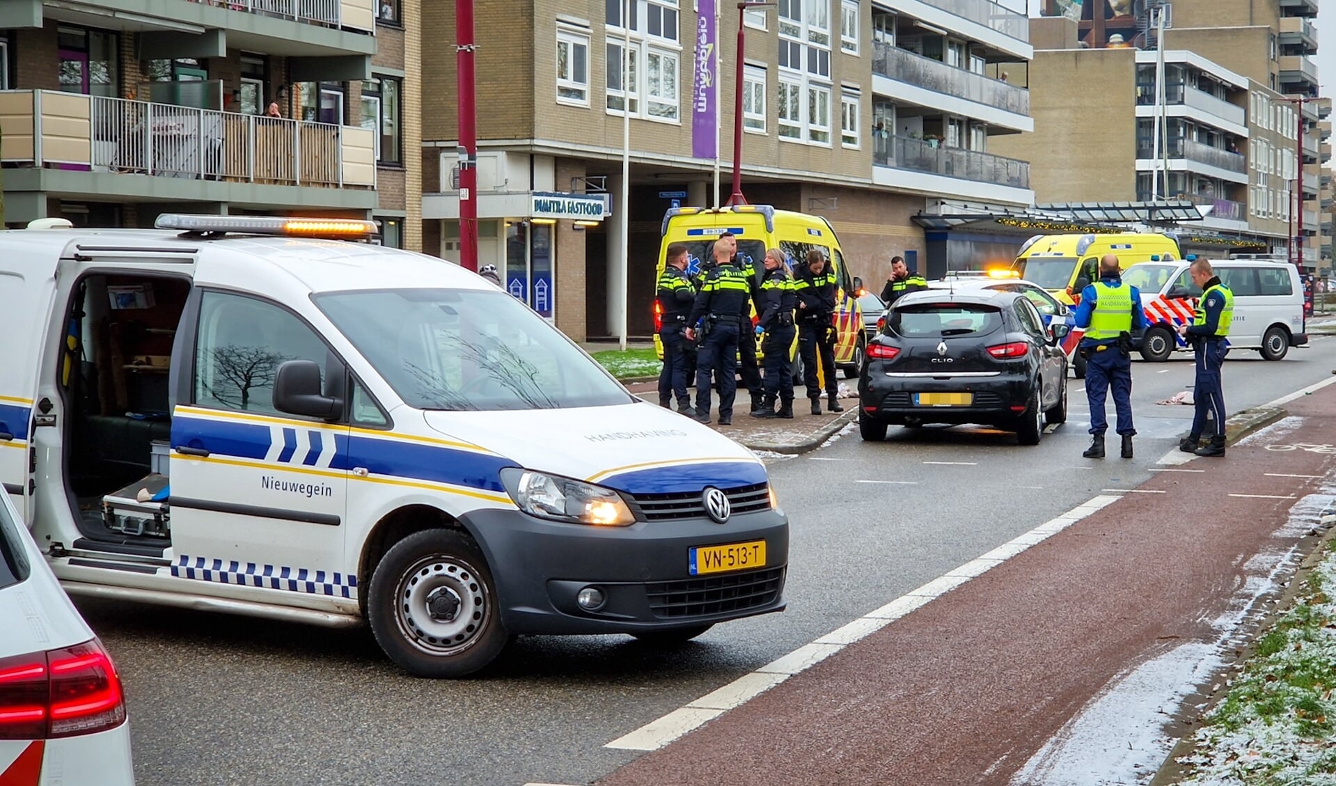 Aanrijding op de Batauweg in Nieuwegein.