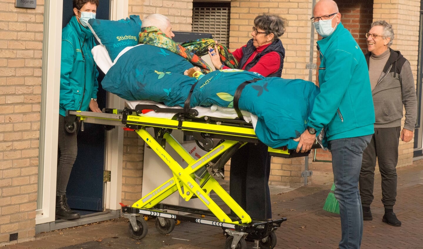 Simon Veenman kon dankzij Stichting Ambulancewens naar museum Castellum Hoge Woerd.