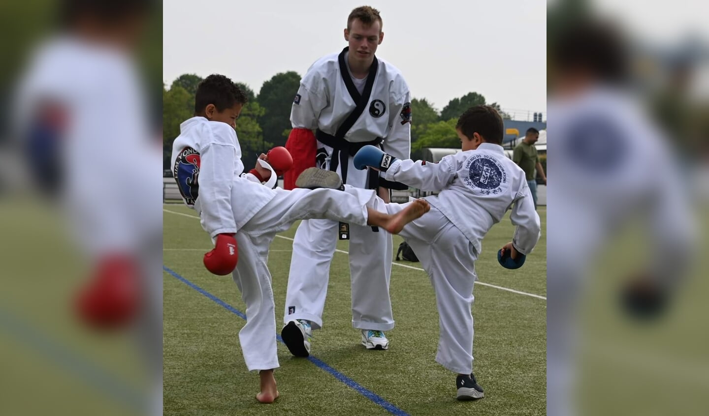 • Jonge deelnemers van Chon Kyong vol in actie.