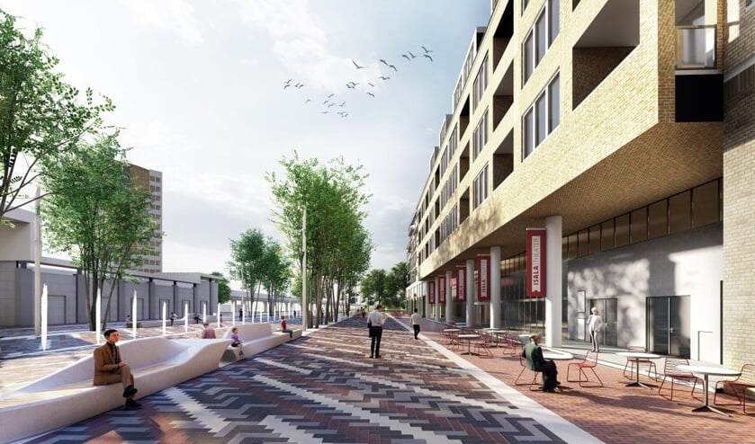 • Impressie van het vernieuwde Stadsplein