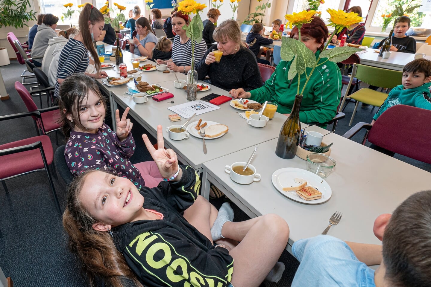 Oekraïners in Meerkerk's Gemeentehuis