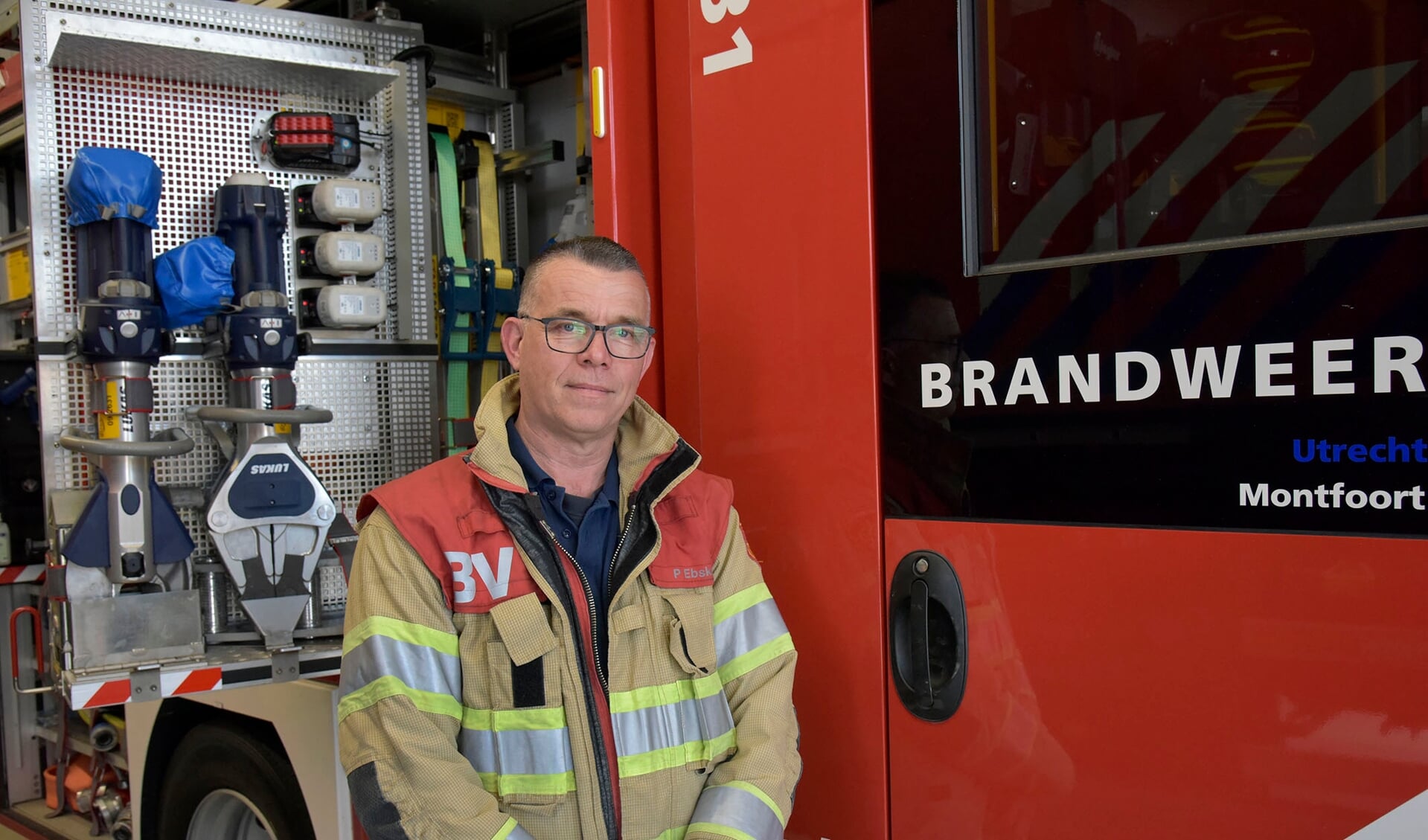 Paul Ebskamp postcommandant brandweer Montfoort zoekt nieuwe part-time brandweermensen.