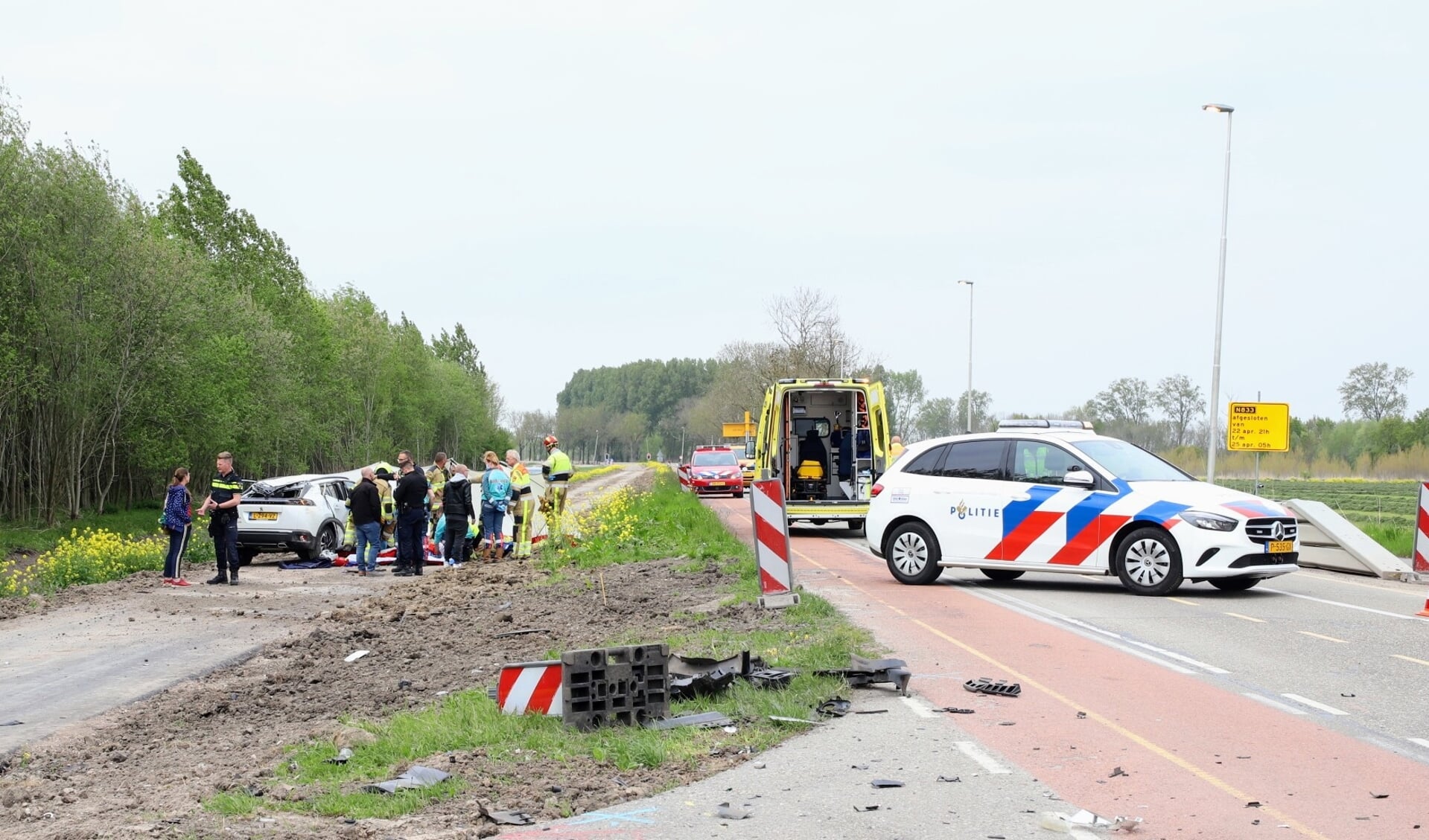 Ongeluk bij Rijksstraatweg en Oud Hoevenseweg