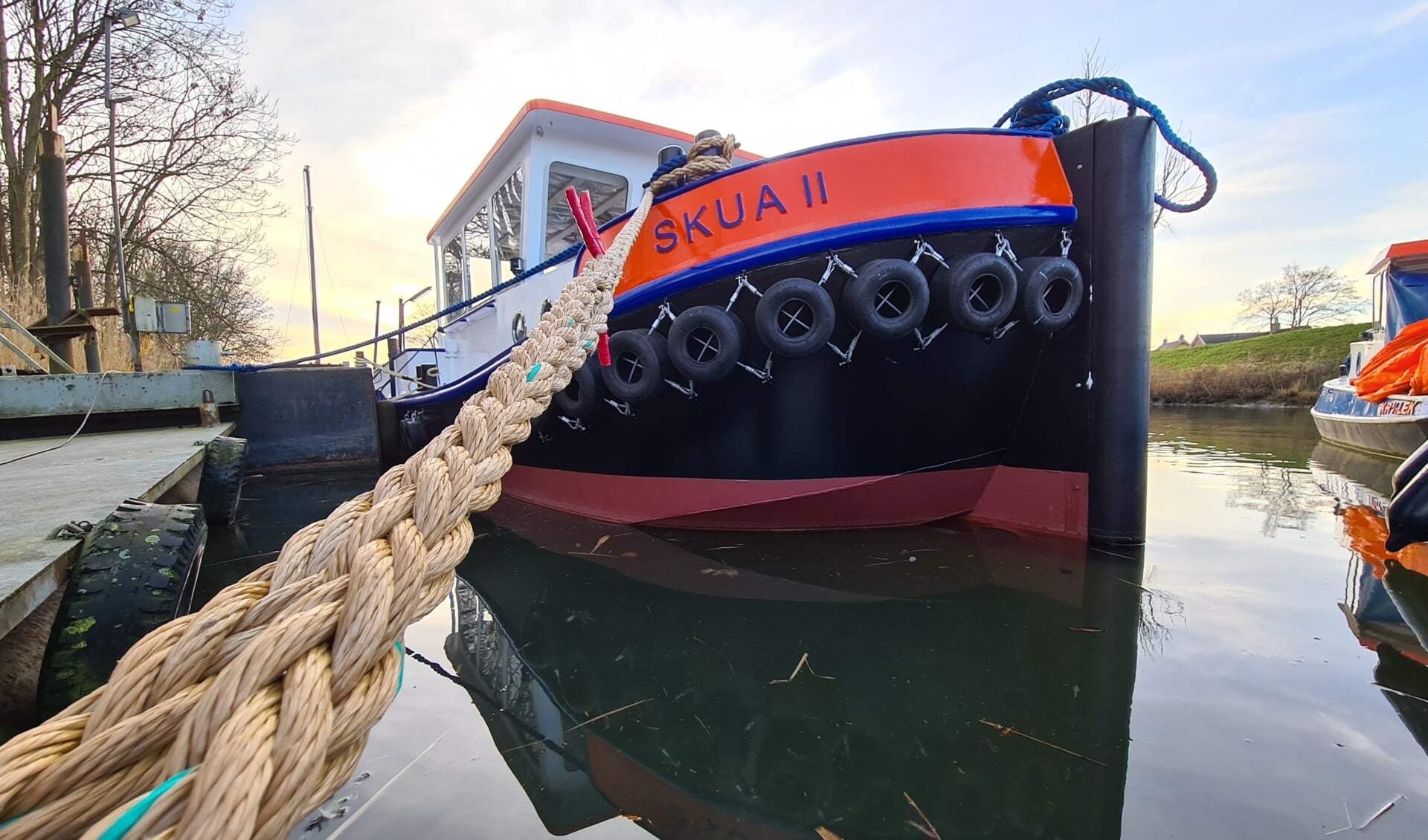 • Scoutingvereniging Admiraal de Ruyter is trots op de nieuwe sleepboot SKUA II.