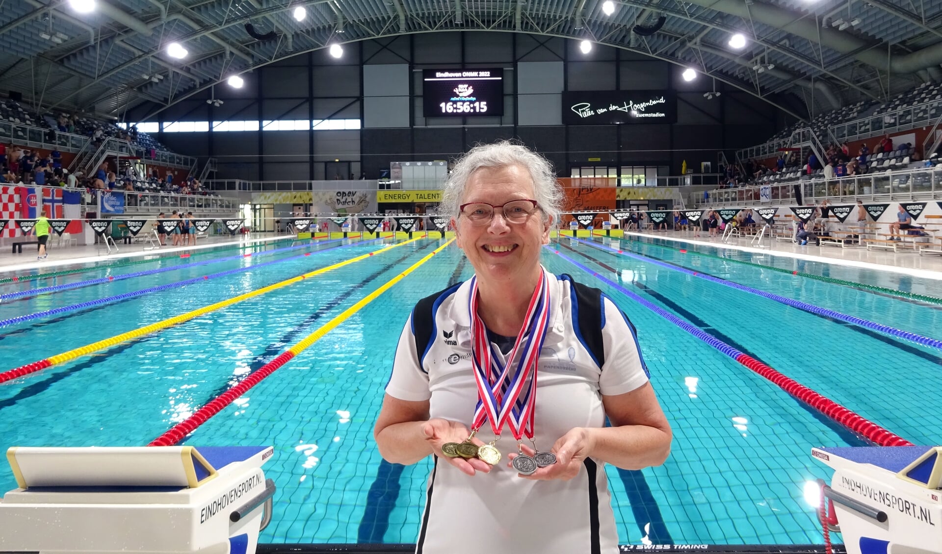 • Geerdien Meerwaldt met haar medailles van het afgelopen weekend. 