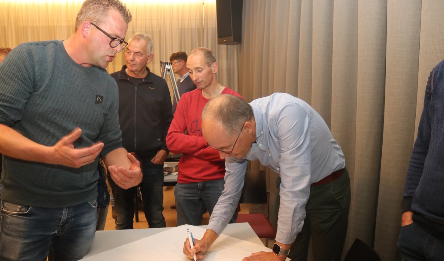 • Raadslid Kees van der Zaag leidde het gesprek aan één van de tafels
