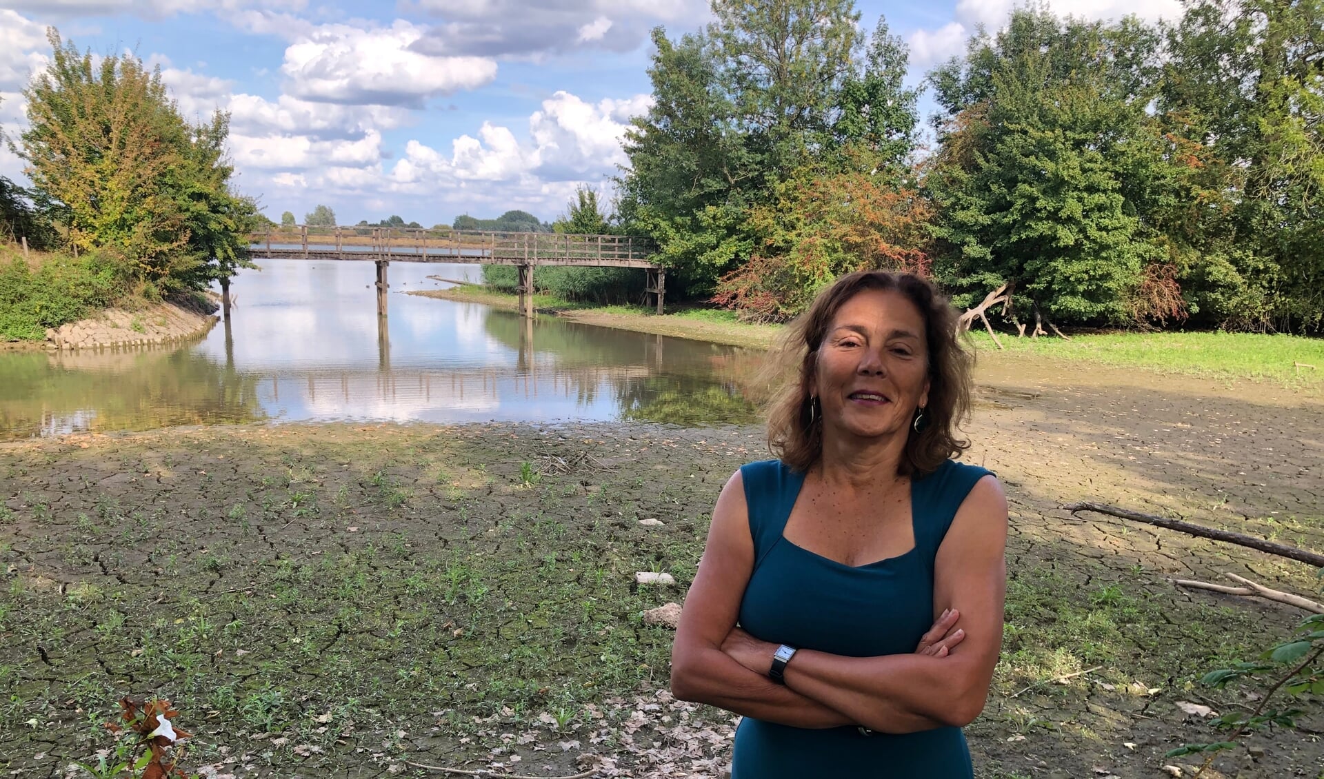 Rosita Setz in de droge rivier voor het thema River Deep van LekArt.