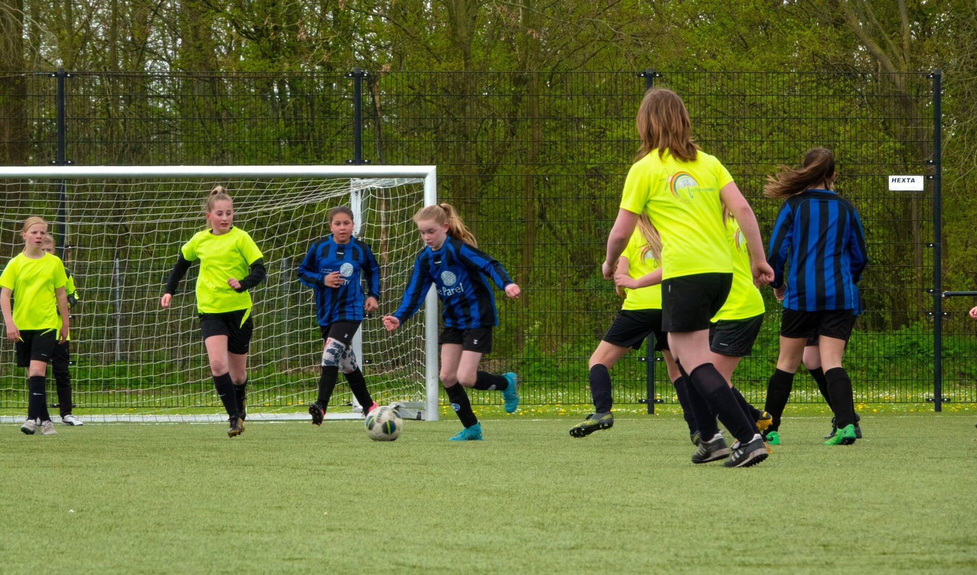 • De meidenteams van basisscholen de Regenboog uit Nieuwendijk en De Parel uit Rijswijk lieten zich op hun sportiefst zien.