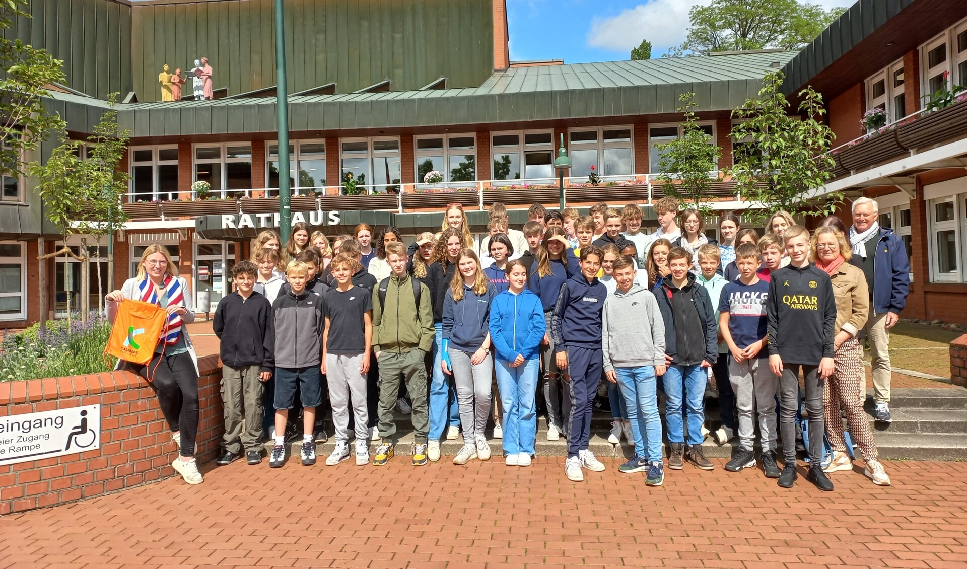 • De groep van 23 Kalsbeek-leerlingen was op uitwisseling in het Duitse Steinhagen.