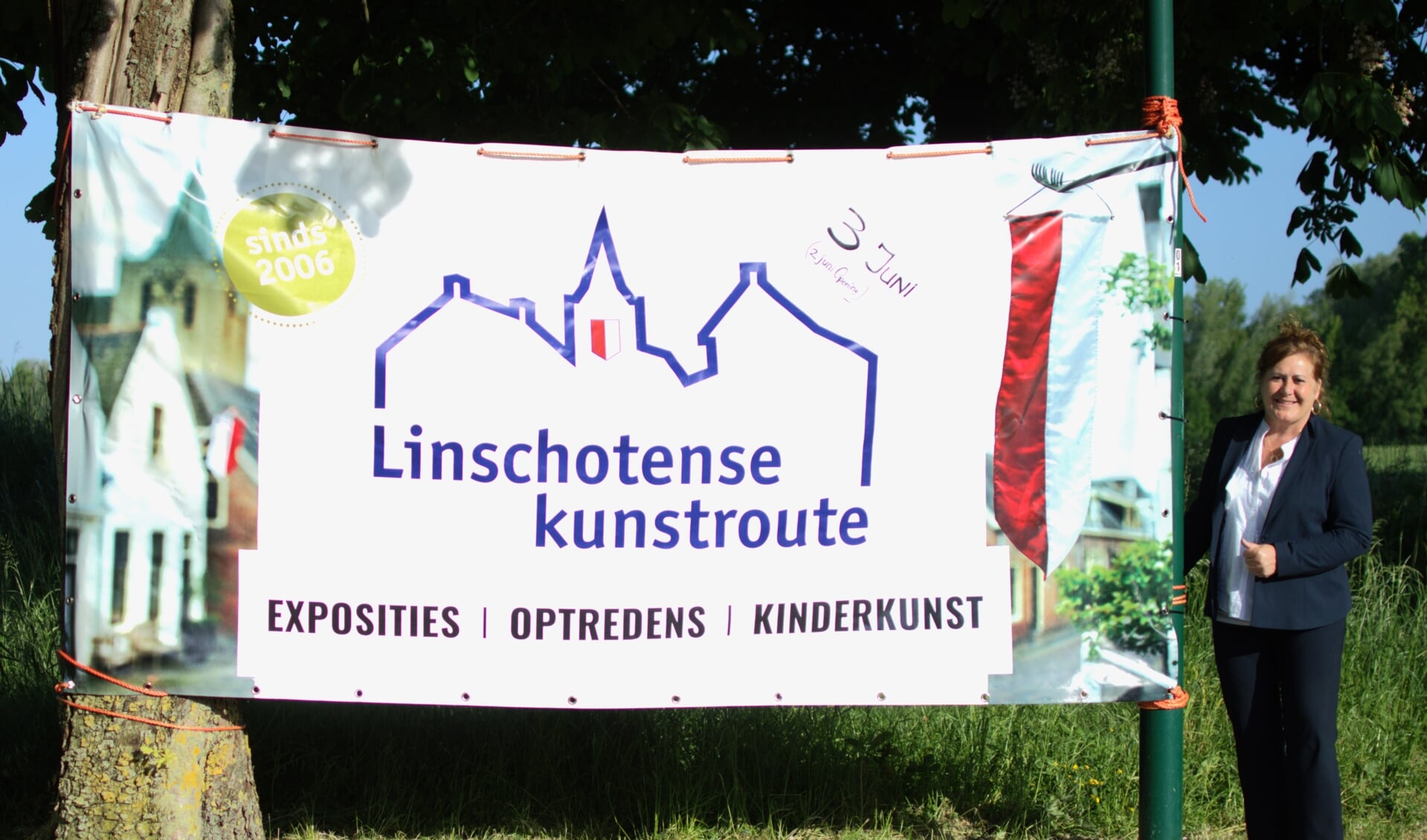 • Bettine Rube presenteert met trots de Linschotense kunstroute.