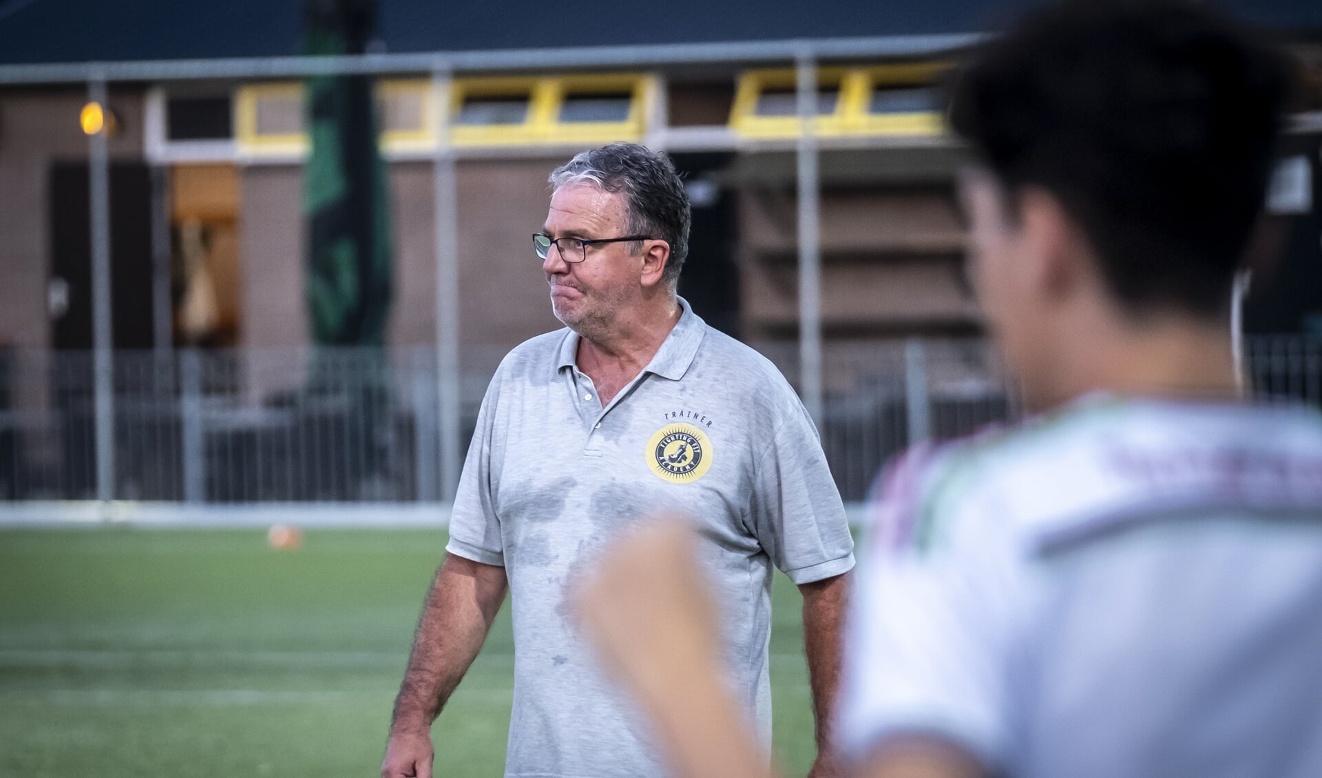 • Wim Eilander op het trainingsveld: 'still going strong'.