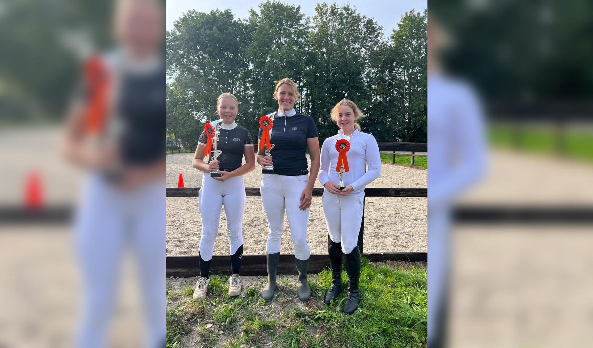 • De finale werd gewonnen door Lianne Hakkert (bixie), Emma Kraaijeveld (pony's) en Marjolein Kooper (paarden).