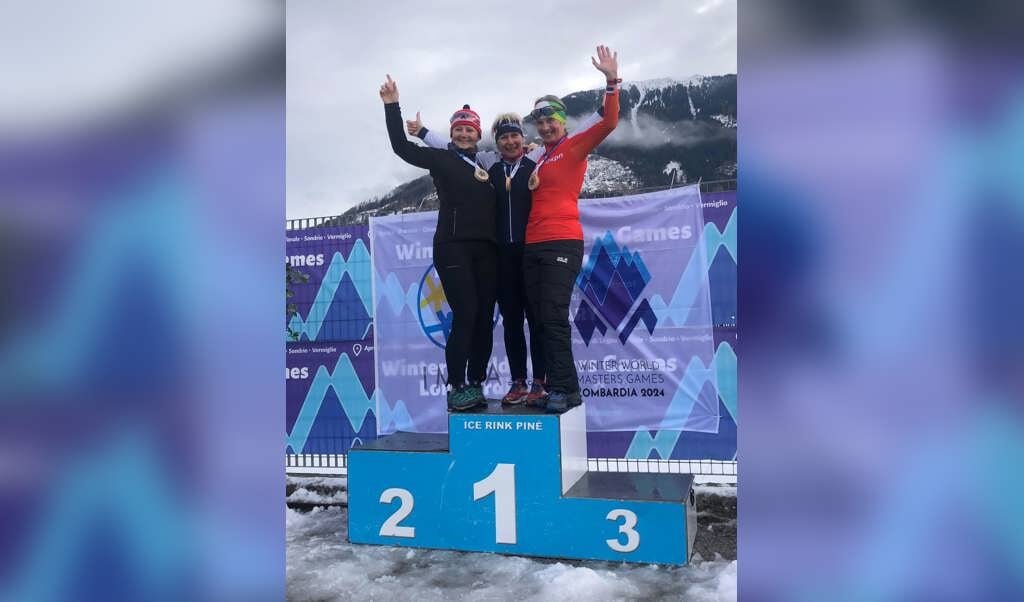Lexmondse Ciska Stark ha conquistato quattro medaglie d'oro ai World Masters Winter Games in Italia