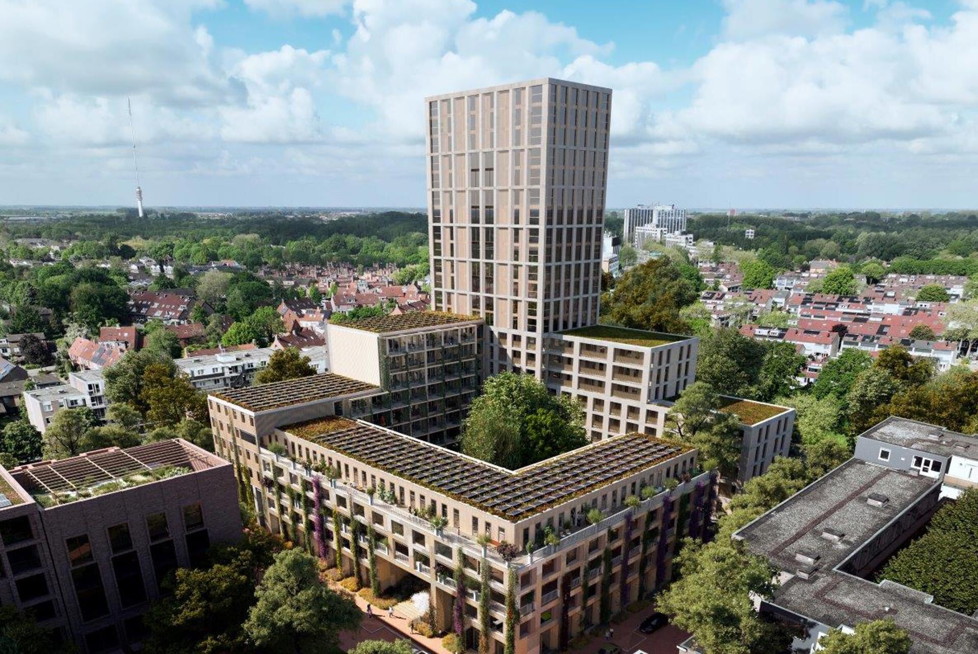 • Impressie van woongebouw Common Ground aan de Zadelstede.