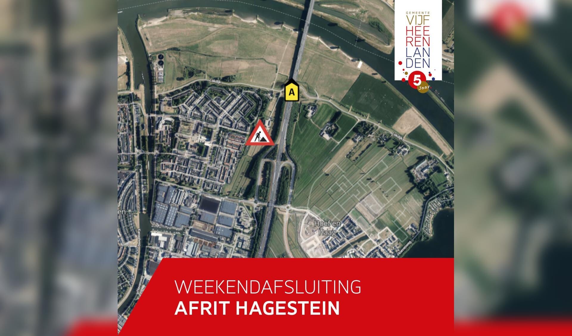 • Afrit 27 naar Hagestein is komen weekend afgesloten.