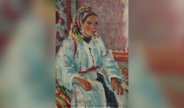 • Het werk Femme Tunisienne van Louis Favre uit 1929. 