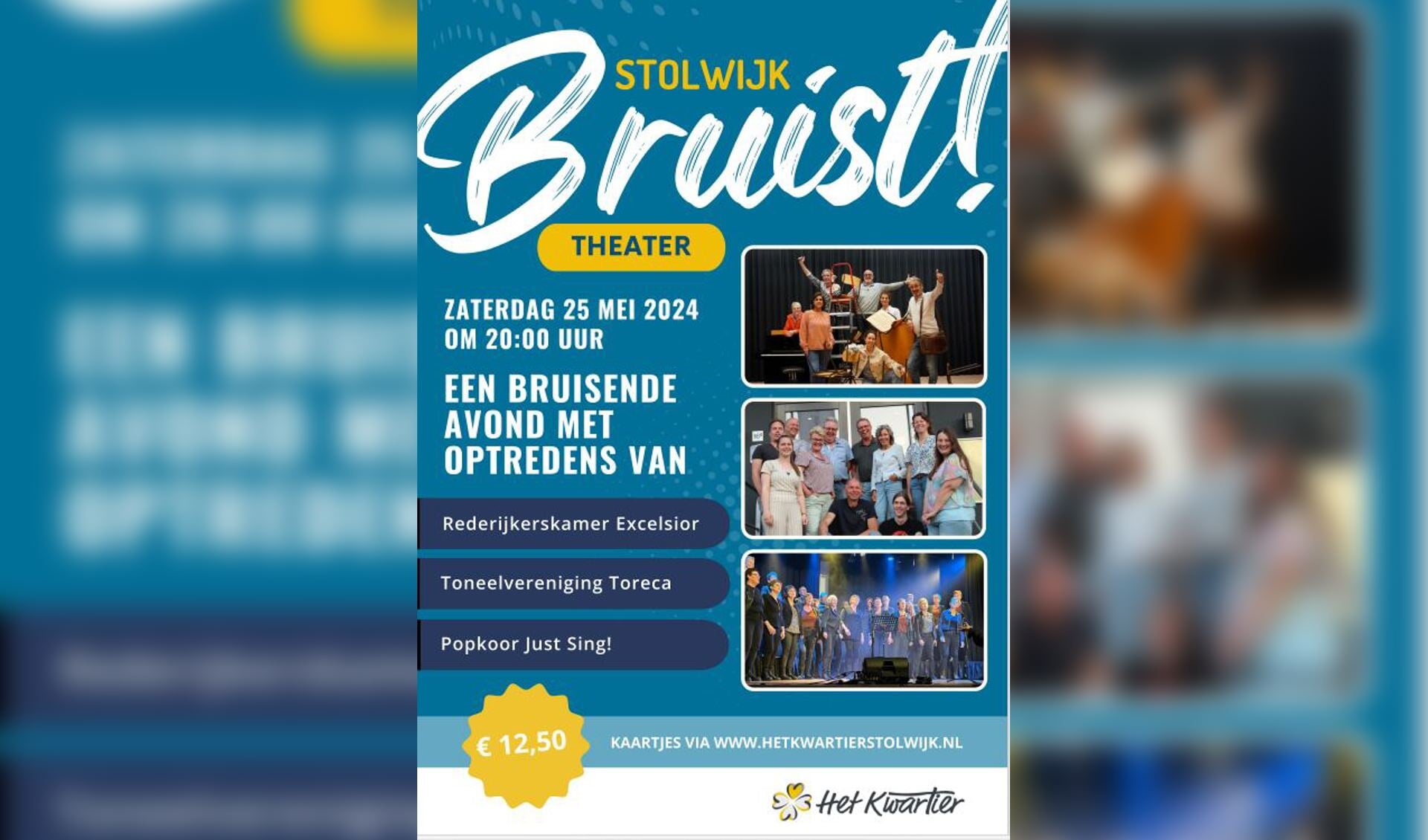 Stolwijk Bruist Theater! op 25 mei in Het Kwartier