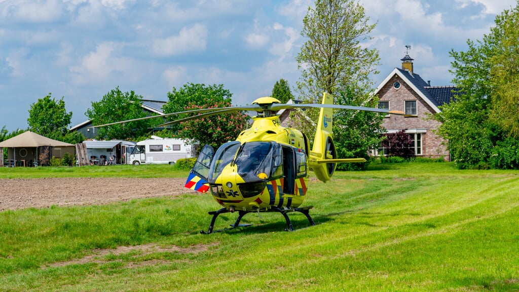 • De traumahelikopter kwam na het ongeluk snel ter plaatste.