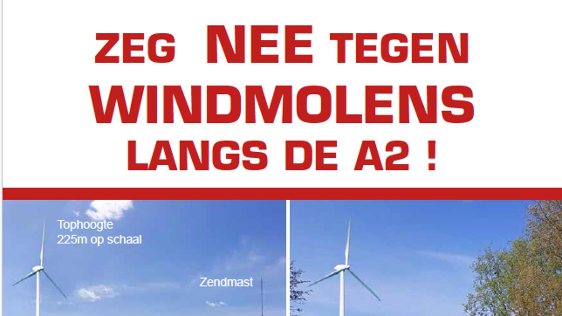 • Petitie tegen windmolen bij A2 IJsselstein/Nieuwegein. 