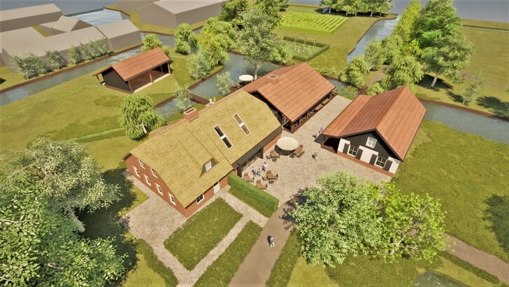 Artist impression van het restaurant.