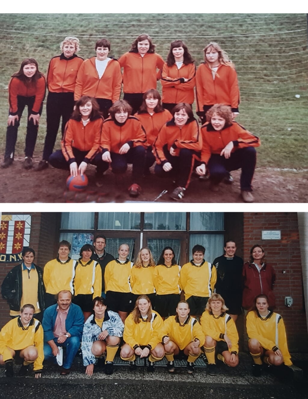 • sv DONK, dameselftal 1978 (boven) sv DONK, dameselftal ca. 2010 (onder).