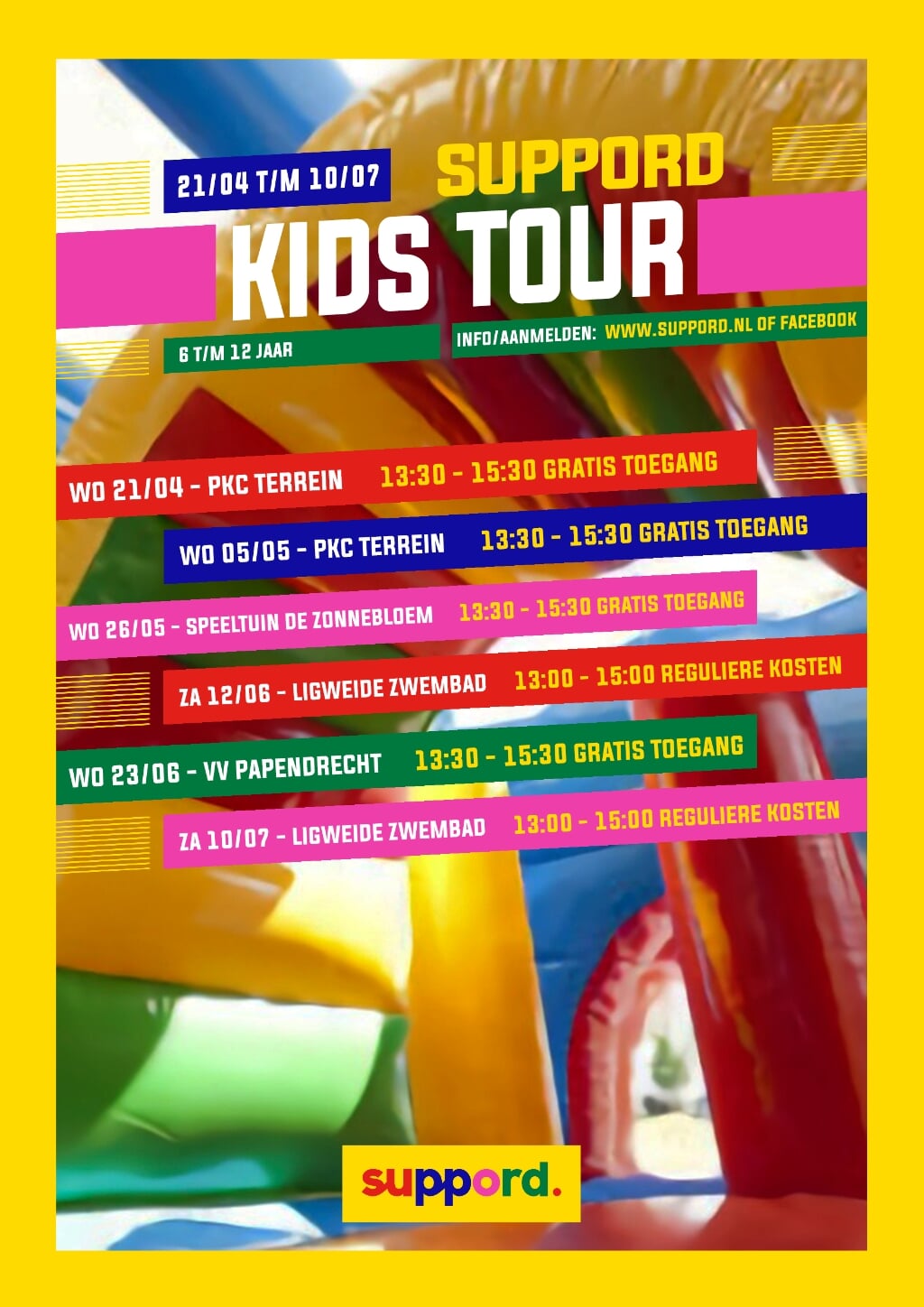 • Het affiche van de Kids Tour.