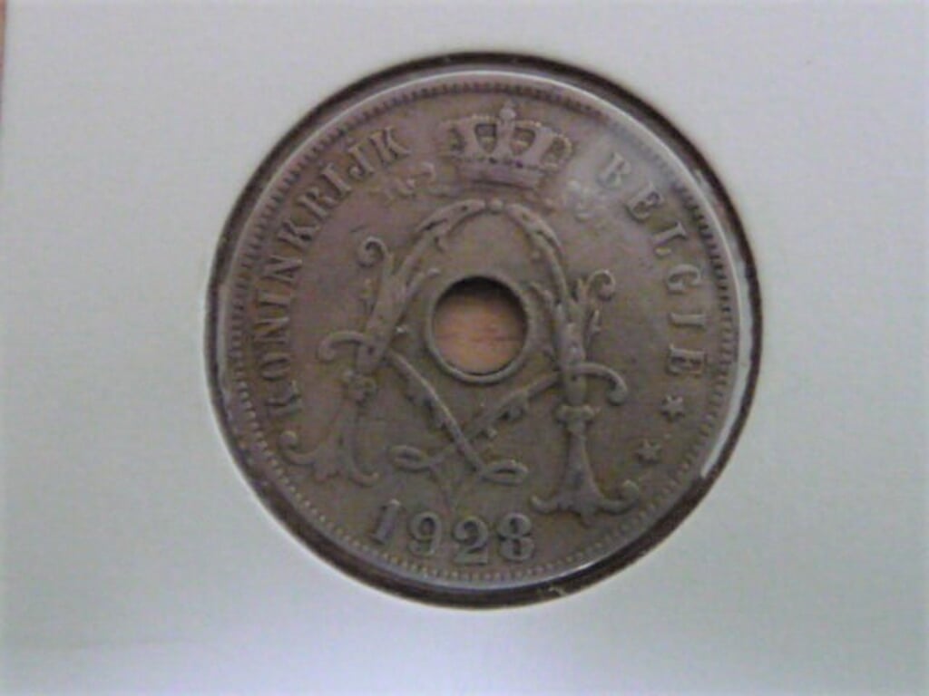 25 centimes munt Koninkrijk België 1928 voor 50 eurocent