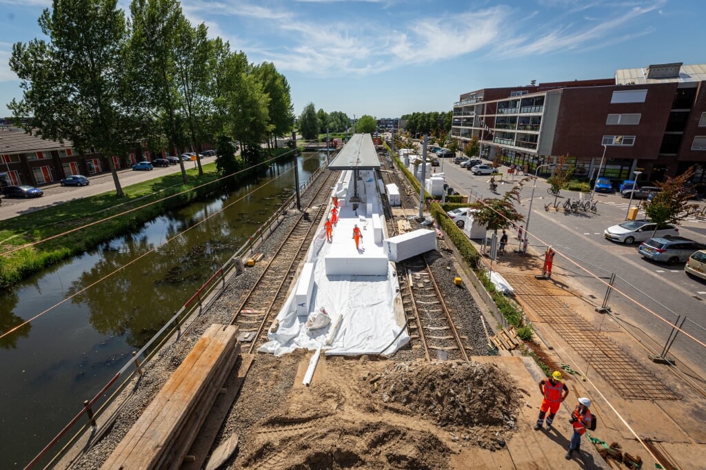 Er wordt de komende periode gewerkt aan tramhalte Nieuwegein-Zuid.