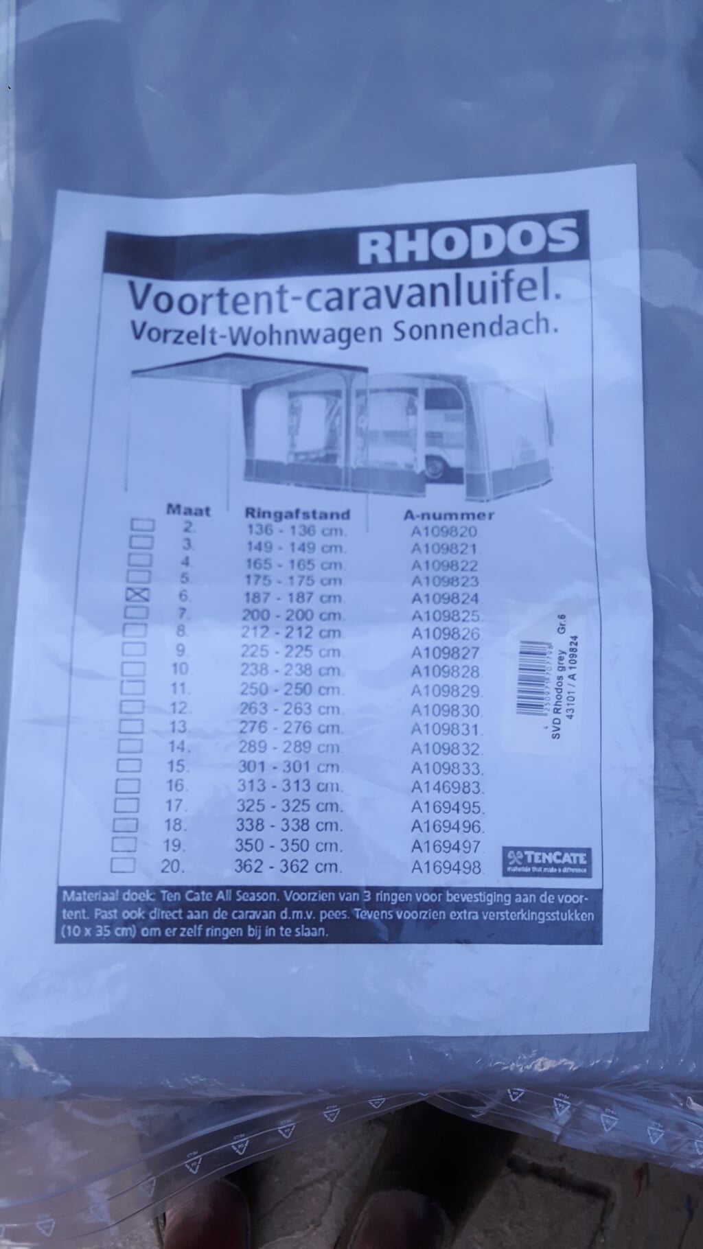 Caravan luifel
