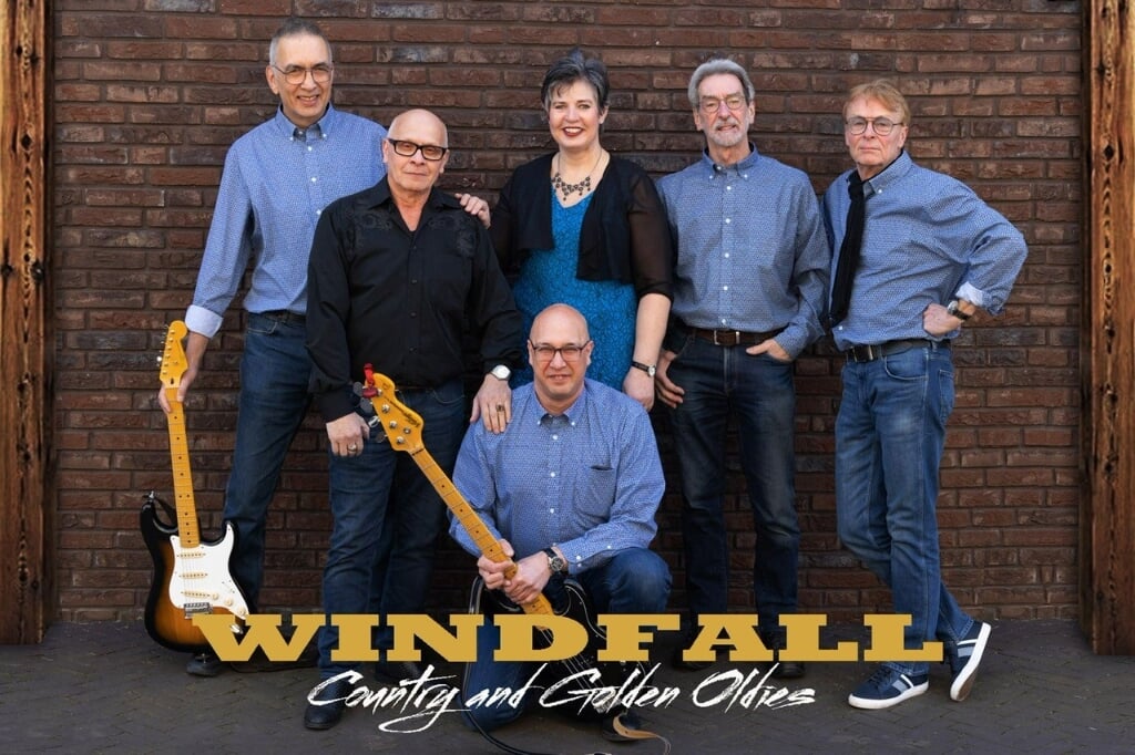 • De band Windfall speelt zondagmiddag 22 januari in Theater Concordia in Haastrecht.
