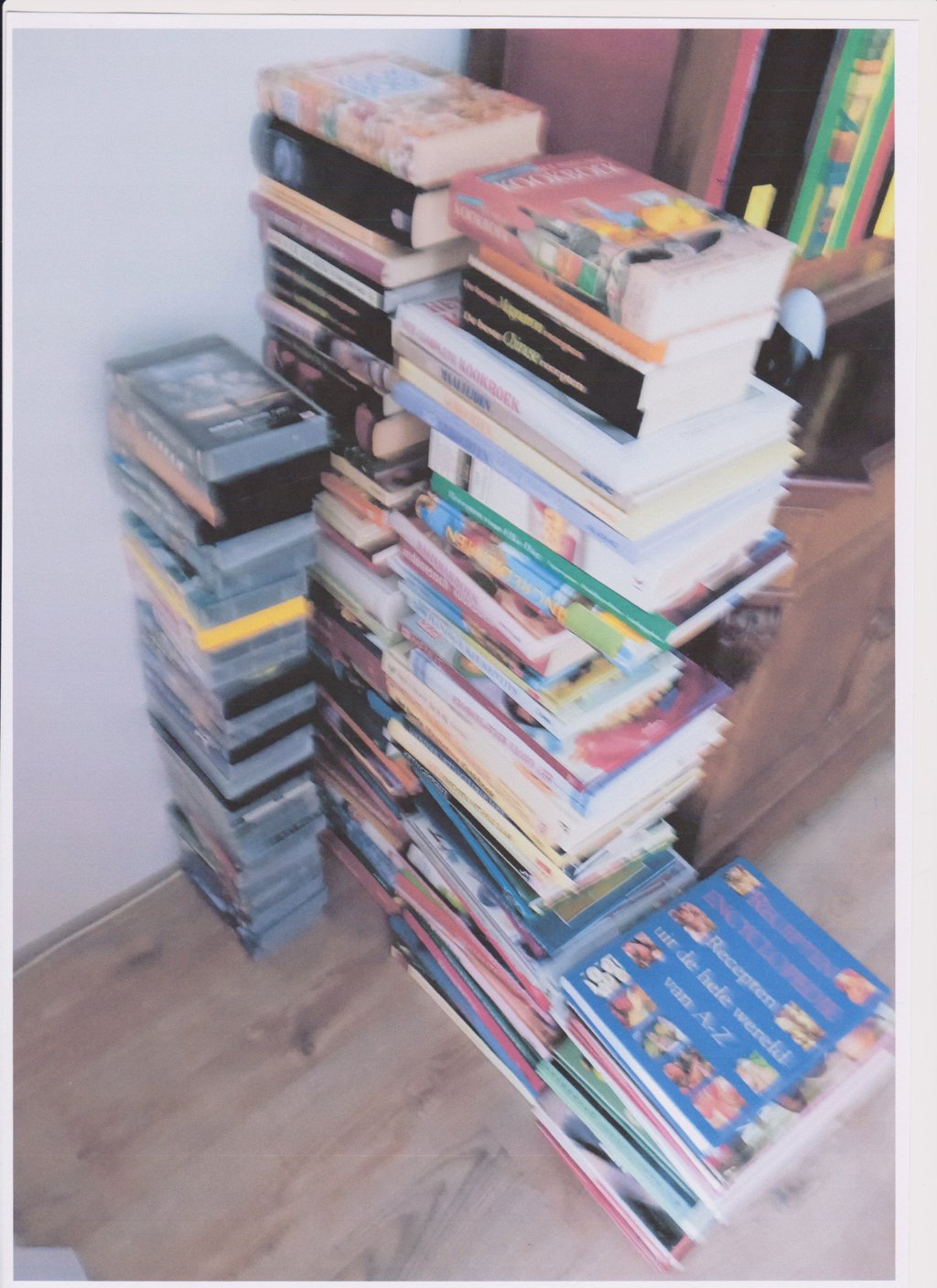 Kookboeken en VHS films