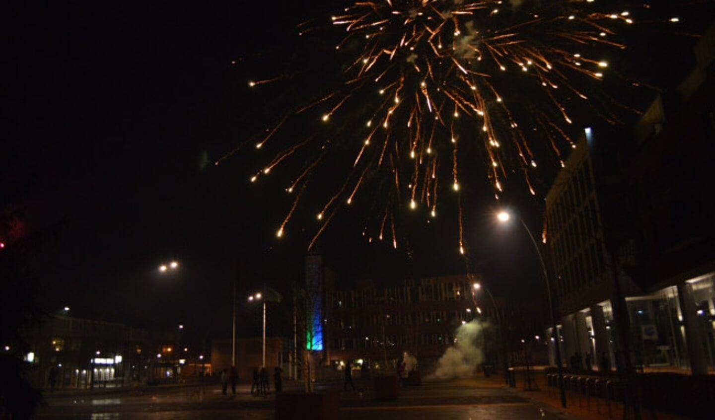  Vuurwerk op het Redeplein op 1 januari 2015.