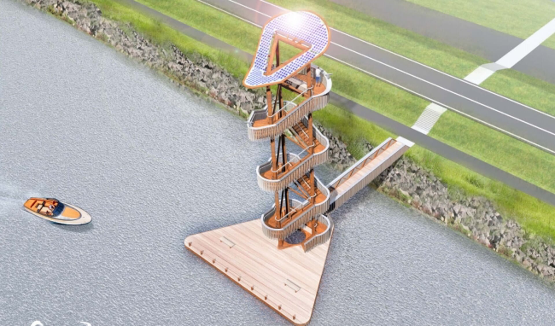  Het ontwerp voor de Belvédèretoren.