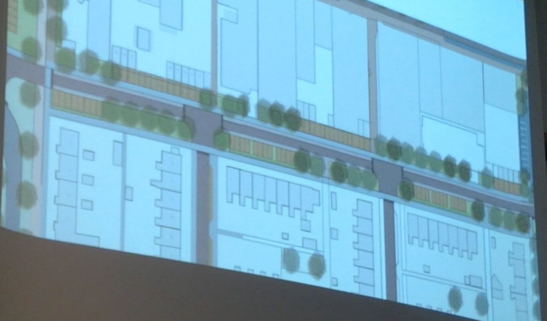  Het door de gemeente gepresenteerde plan voor de Walvisstraat.