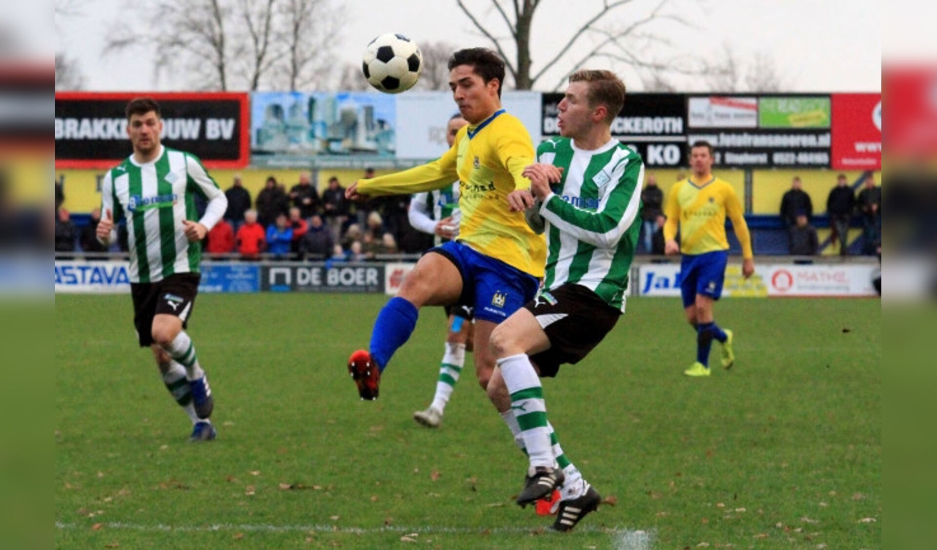 Een beeld van de derby Staphorst-Sportclub Genemuiden van 8 december 2018. 