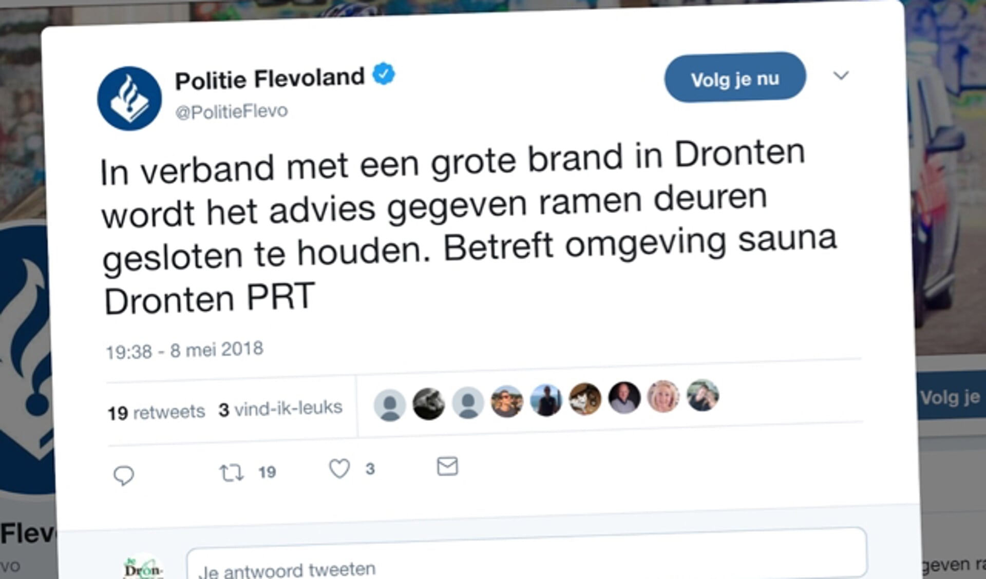  De tweet van politie Flevoland