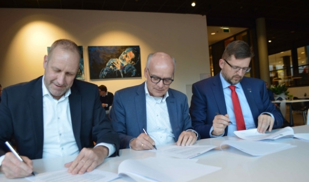<p>Ewout Berkhof, Dick Verhoeven en Roelof Siepel.</p>