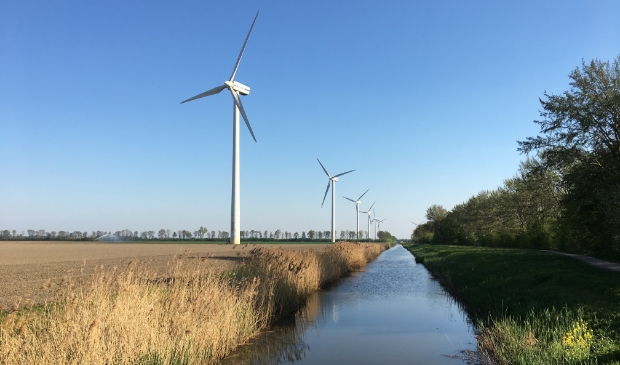 <p>De windmolens langs de klokbekertocht.</p>