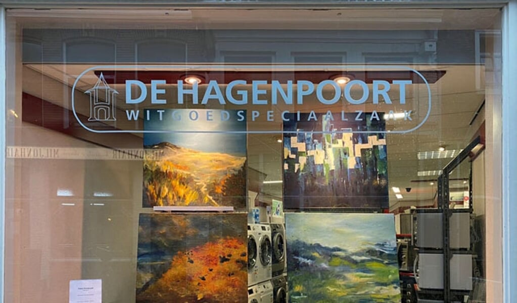 Petra Douleboudt exposeert in etalage Hagenpoort Witgoed