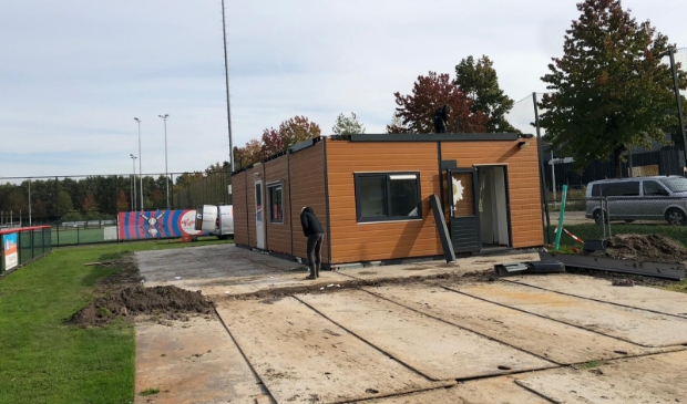 Het nieuwe clubhuis van De Vrijbuiters.
