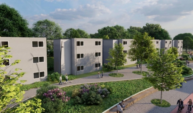 Impressie van de nieuwe studentenwoningen.