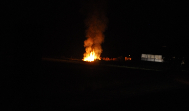 Bij de brand kwam veel rook vrij