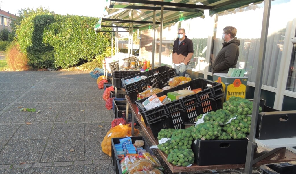 De actie voor de voedselbank bij de Ichthuskerk.