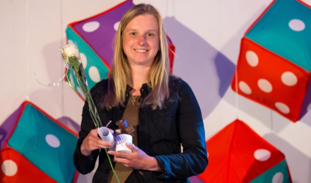 <p>Bianca Roosenboom tijdens de Kamper sportverkiezingen in 2016. </p>
