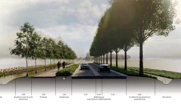 Eén van de donderdag gepresenteerde modellen voor de Biddingweg.