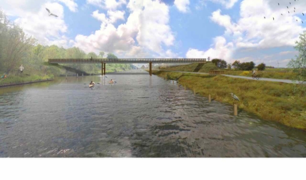 Het ontwerp voor de nieuwe brug.