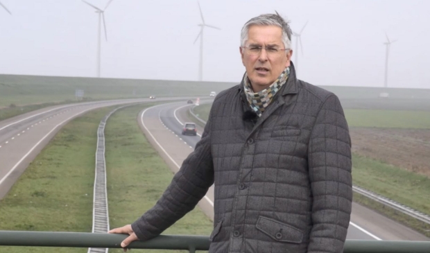 Wethouder Ton van Amerongen tijdens de digitale bijeenkomst.