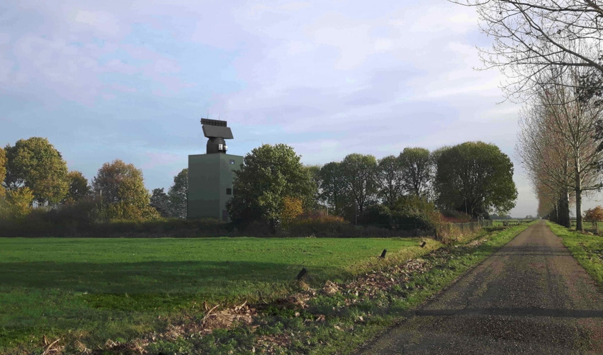  Artist impression nieuw radarstation Herwijnen